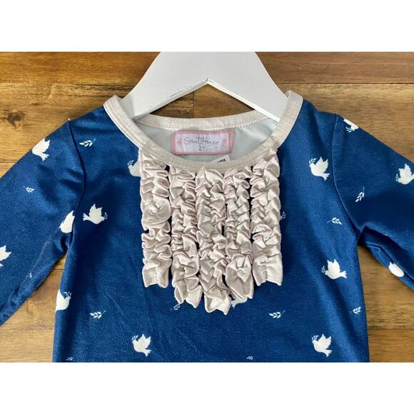 SweetHoney Dreamer Two Piece Pajamas Blue Pink Peace Dove Pants Long Sleeve 2T - Picture 3 of 10